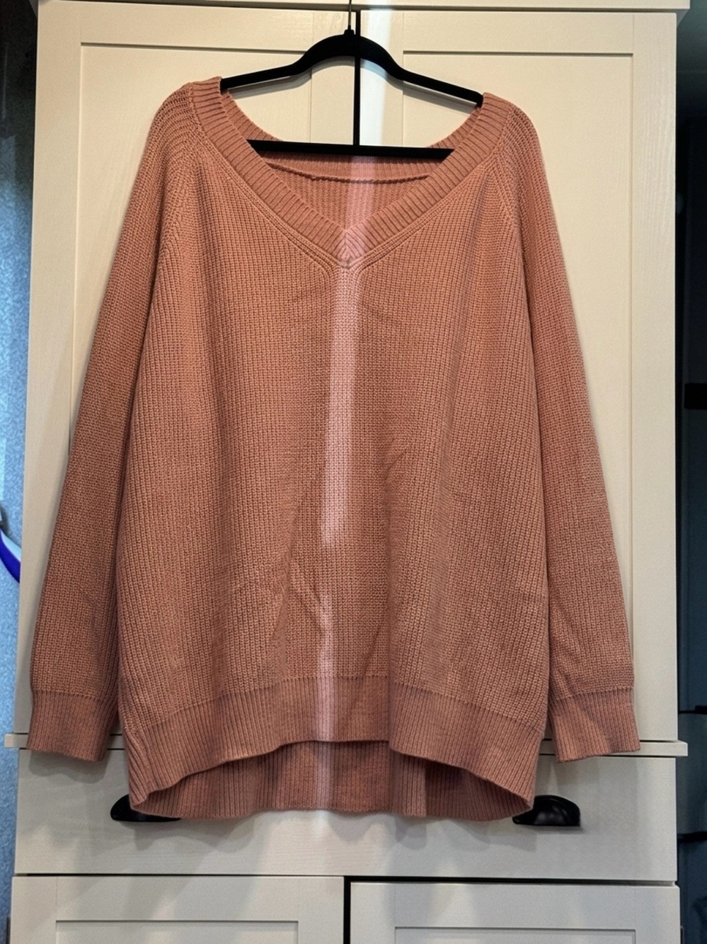 SHEIN pink Sweater w/ Lace Up Sleeves